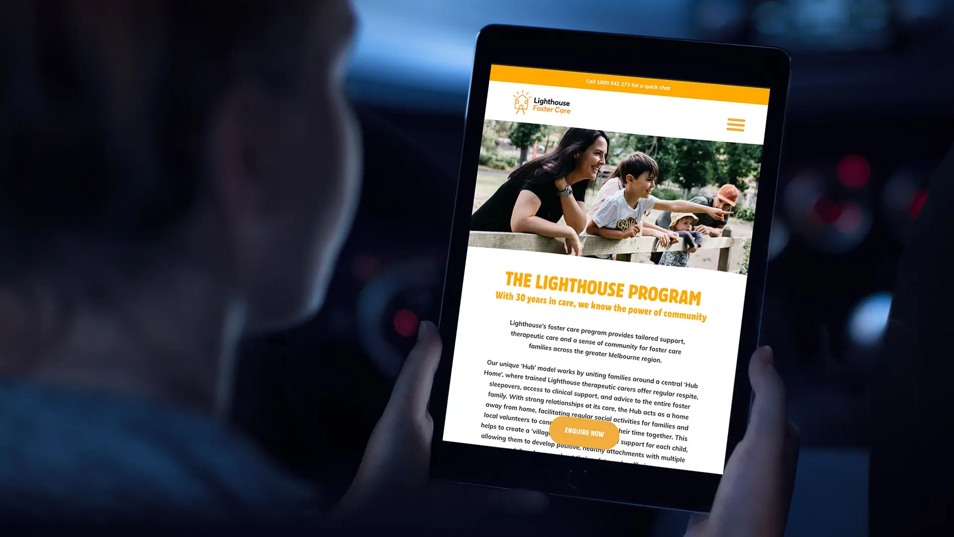 Lighthouse foster care on ipad