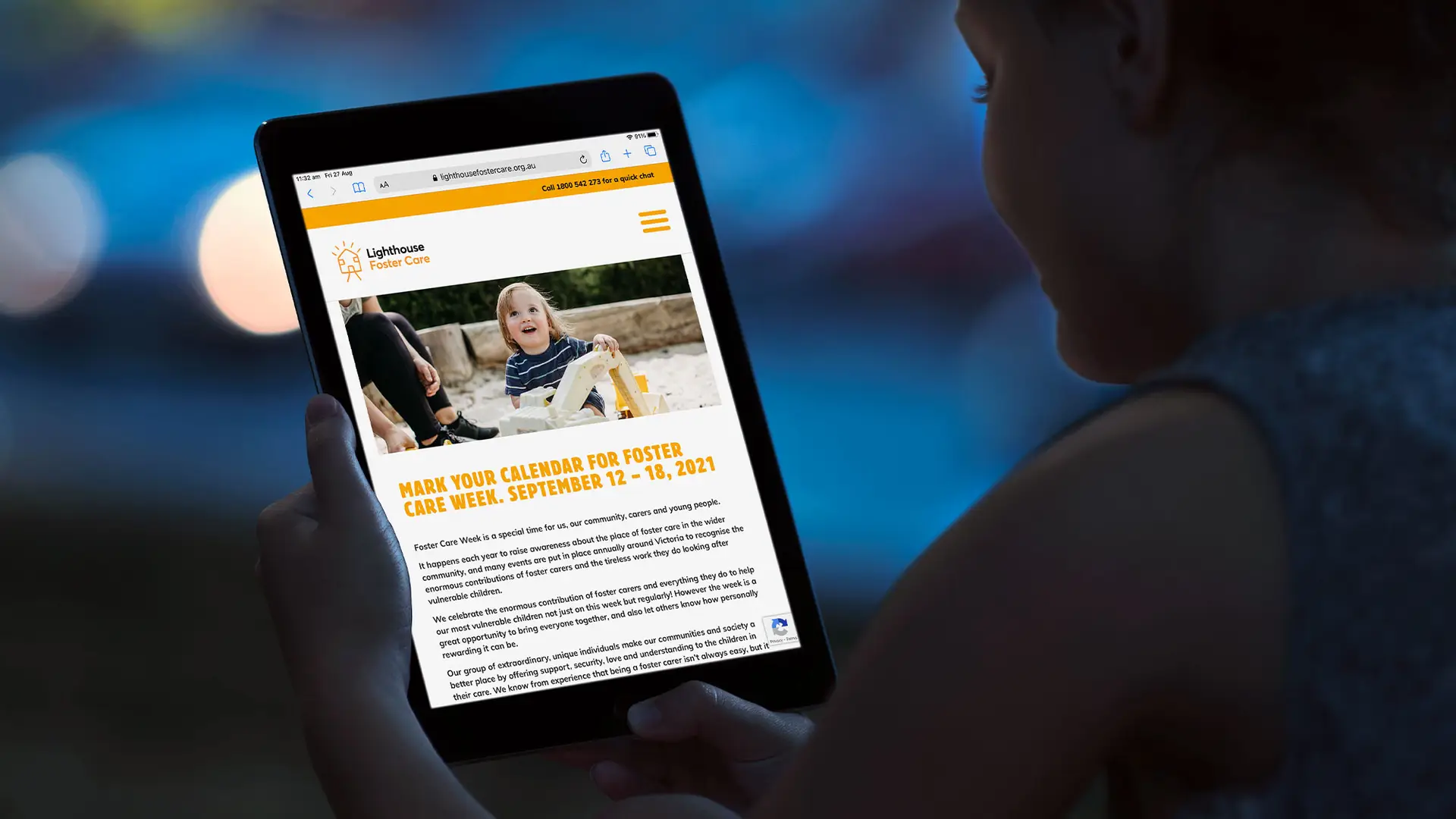 not for profit website Lighthouse Foster Care by The Animals