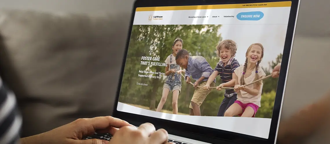 Lighthouse Foster Care image of children playing tug of war game in park on computer - The Animals Melbourne Blog Image