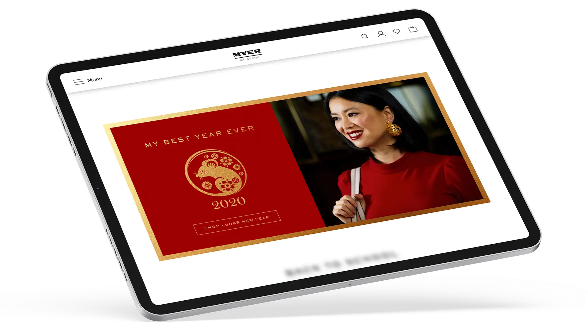 Lunar New Year Key Visual on Myer's website